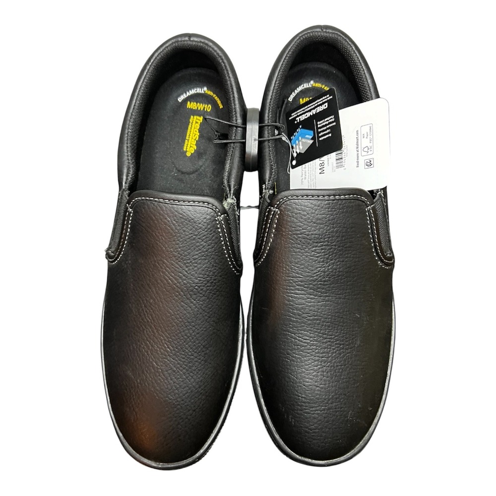 TredSafe Pepper Mens Slip On Work Shoes Black Oil Slip Resistant M8 W10 NEW